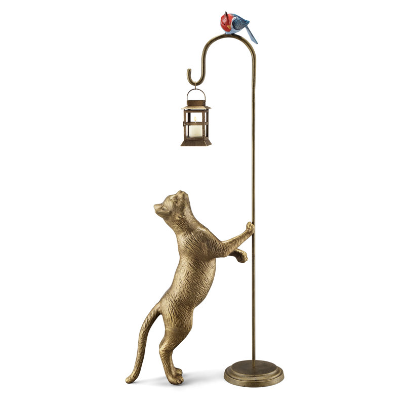 Cat Bird Garden Statue