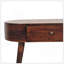 Petite console ronde en bois massif miel et caramel-1021371654
