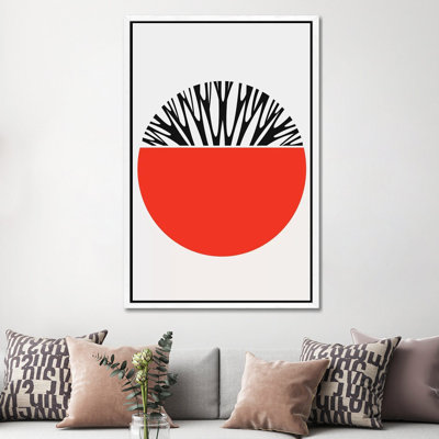 Abstractika - Red 1 Piece Wall Art on Canvas