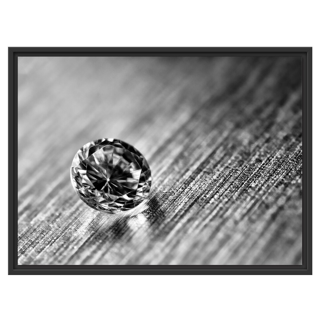 Gerahmtes Wandbild kleiner reiner Diamant