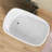 47 In. W X 31.5 In. L Soaking Bathtub Acrylic Tubs Stand Alone Oval Free Standing Tub Freestanding With Seat-115064454