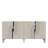 Modern Console Table with Geometric Design, White & Travertine, 59.1 x 29.5 x 12.6 inches | 100% Melamine Coated Particle Board, 0.7 inch Thickness | Multiple Shelves, Wall-Mountable | Stylish & Functional for Living Room-120473415