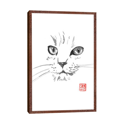 White Cat In White by Péchane - Print on Canvas