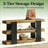 Versatile Side Table,Console Table,3-Tier Sofa Table,Entryway Table