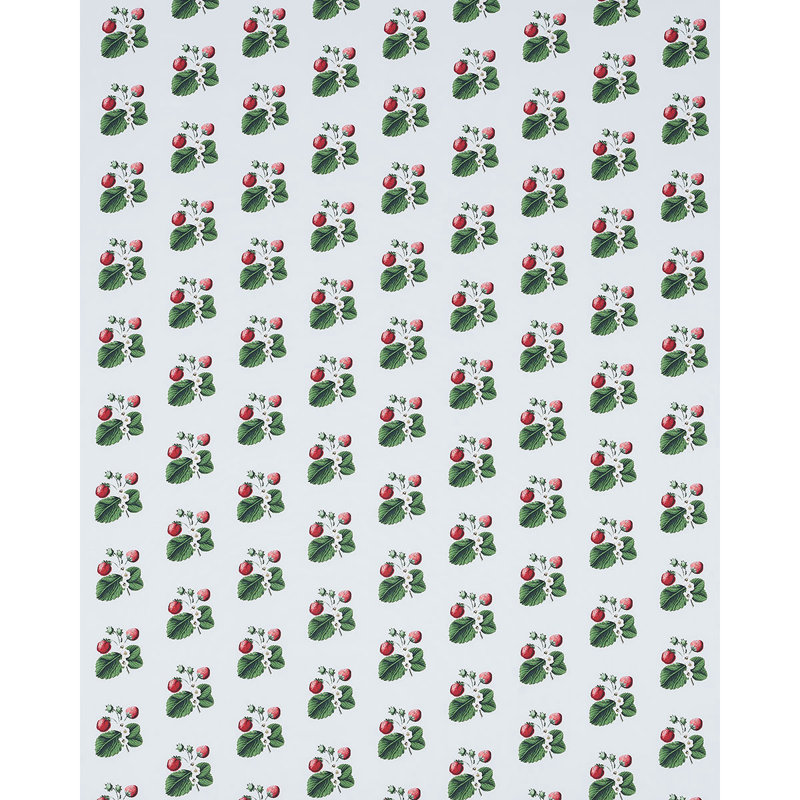 Schumacher x Johnson Hartig Strawberry Hill Fabric, Sky