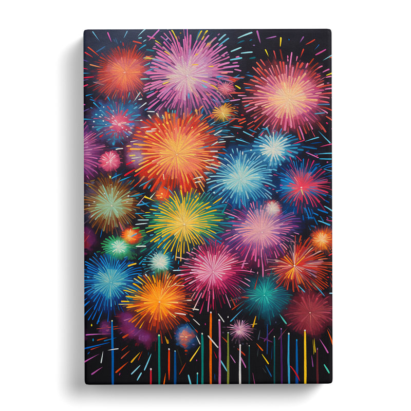 Fireworks Modern No.2 - Wrapped Canvas, 60cm H x 40cm W x 3cm D