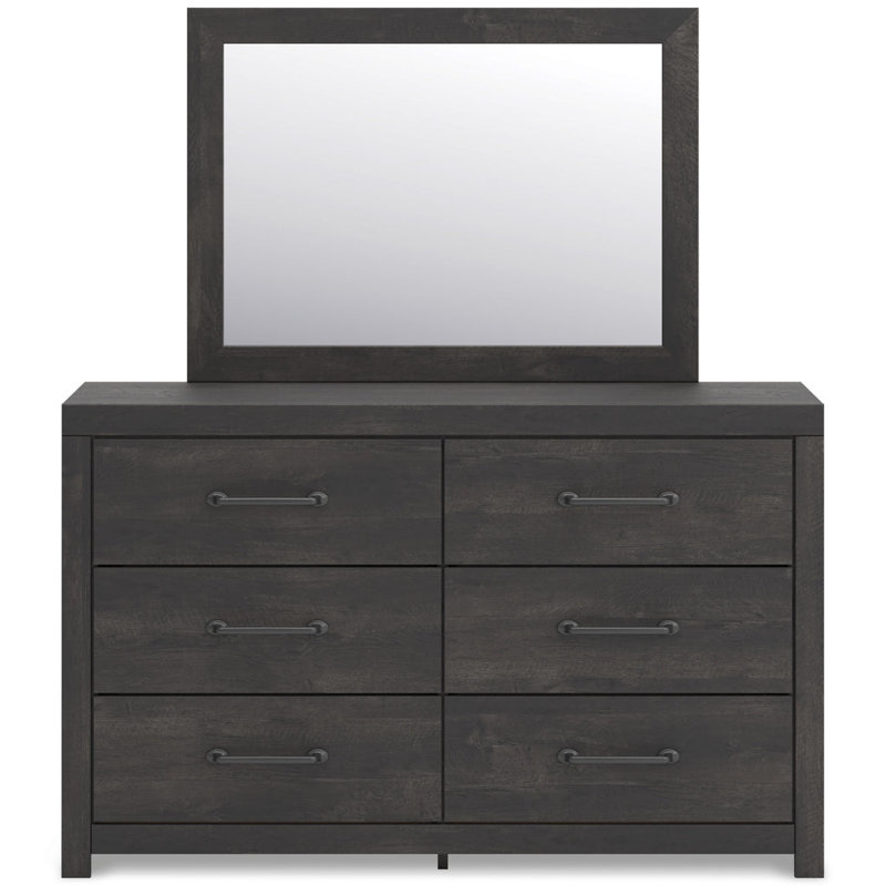 Commode et miroir Hollivern, Gris