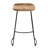 Tiva Handcrafted Backless Barstool, Mango Wood Saddle Seat-1869197530-1869197541