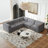 Luxurious Chenille Modular Sofa For Versatile Indoor Spaces, Enhancing Comfort And Style-659405138