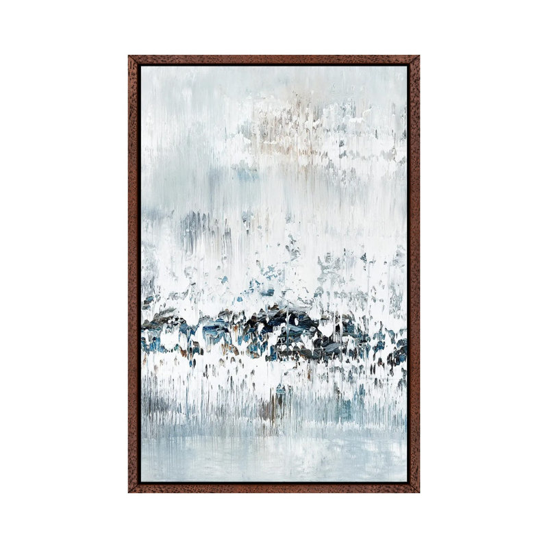 Marble Blue Iceberg by Radek Smach - Gallery-Wrapped Canvas Giclée on Canvas, 66.04 cm H x 45.72 cm W, Brown Framed