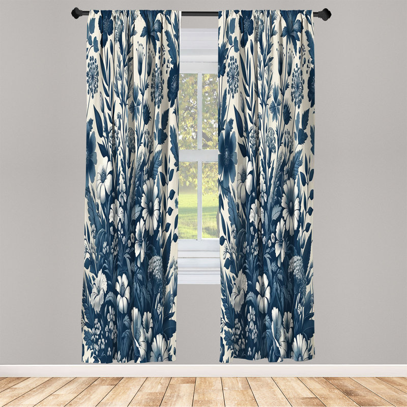Semi Sheer Curtain, 56" W x 63" L