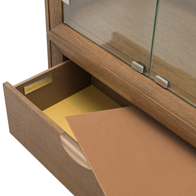 Portrait Display Cabinet - Sienna Brown