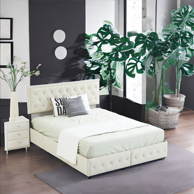 Grand lit plateforme 43,5 po Saryn