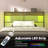Lutske 40"H Upholstered LED Headboard with Charging Station and Storage-664210163