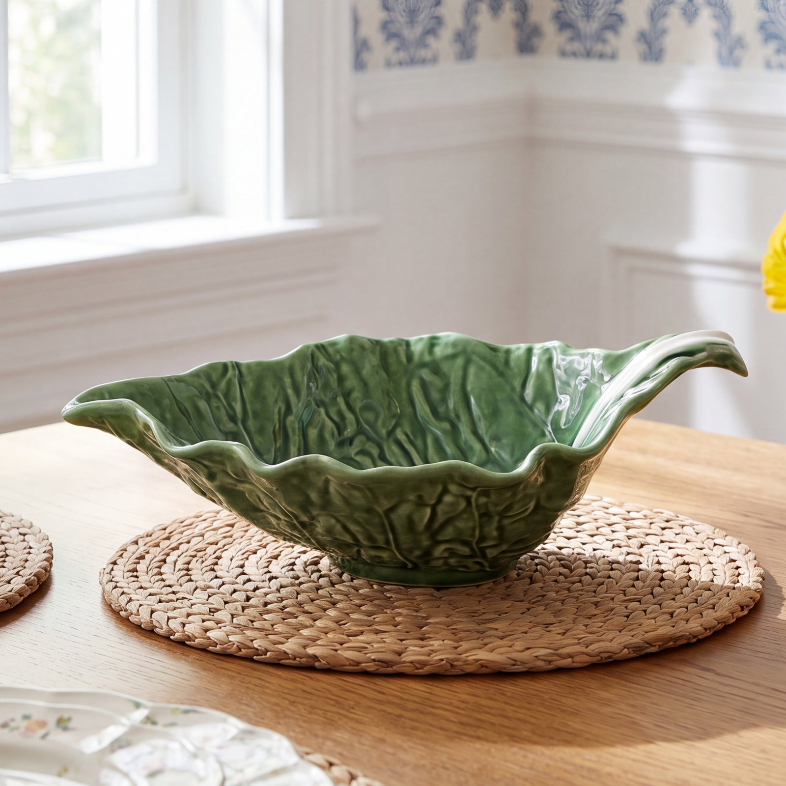 Cabbage Earthenware Gravy Boat