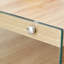 Table basse rectangulaire avec pieds en verre trempé transparent, table basse de salon pour la maison-1535672329