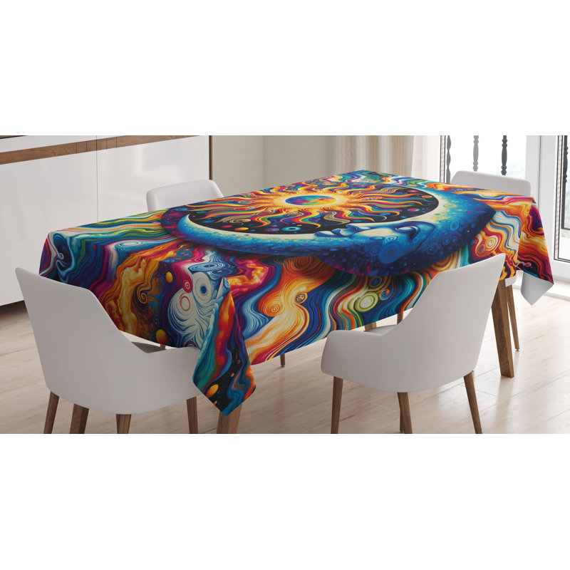 Rindge Rectangle No Pattern Microfiber Tablecloth, 90" Rectangle
