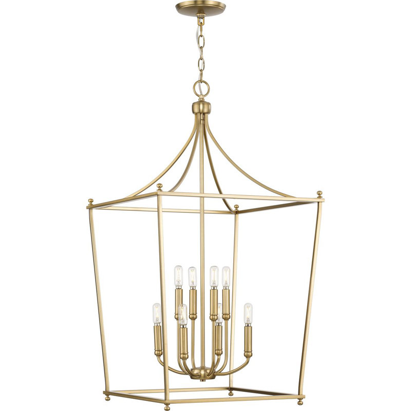 Luminaire pour vestibule à huit lumières New, Bronze brossé