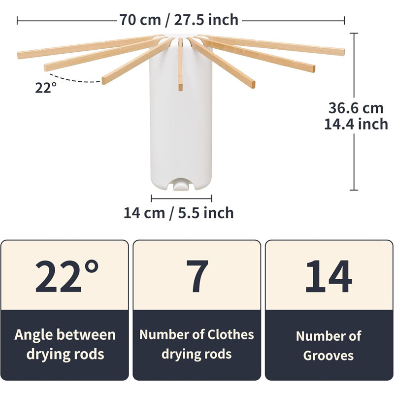 Tripod Wall Mounted Drying Rack - Foldable For Household Use