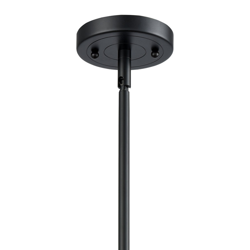 Mini-luminaire suspendu 1 lumière Franklin Restoration - Bullet - ampoule non incluse , Noir mat, Grainé