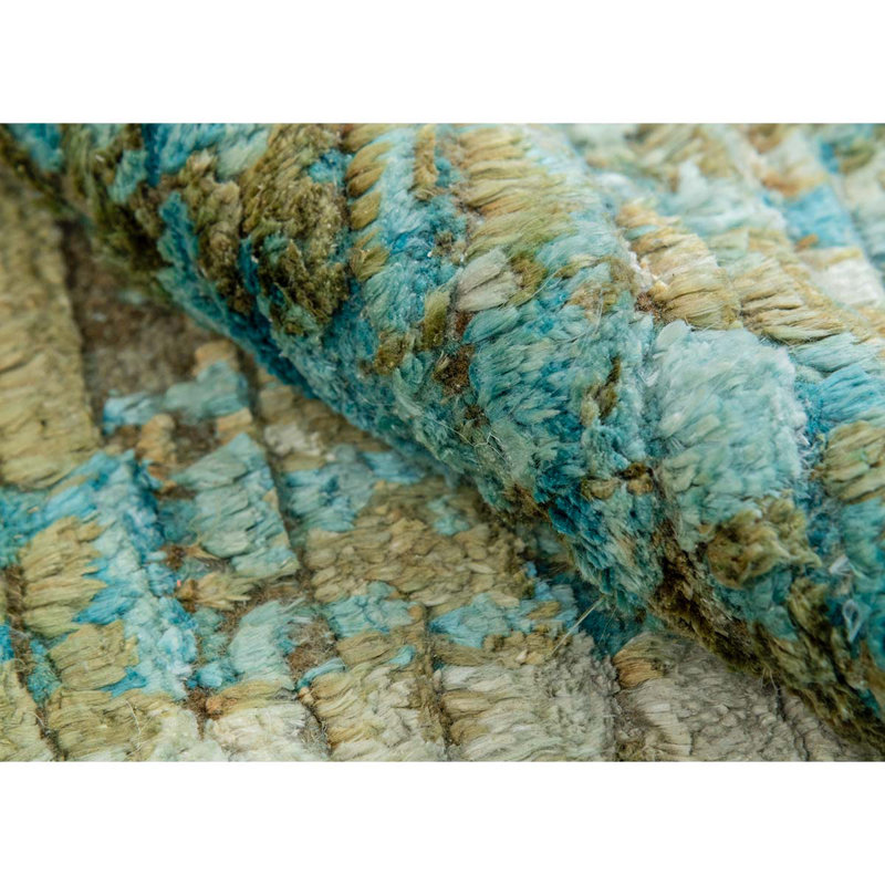Wool Abstract Area Rug, Rectangle 10' x 14'