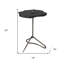  Table de bout contemporaine 24 "gris ardoise et pierre noire