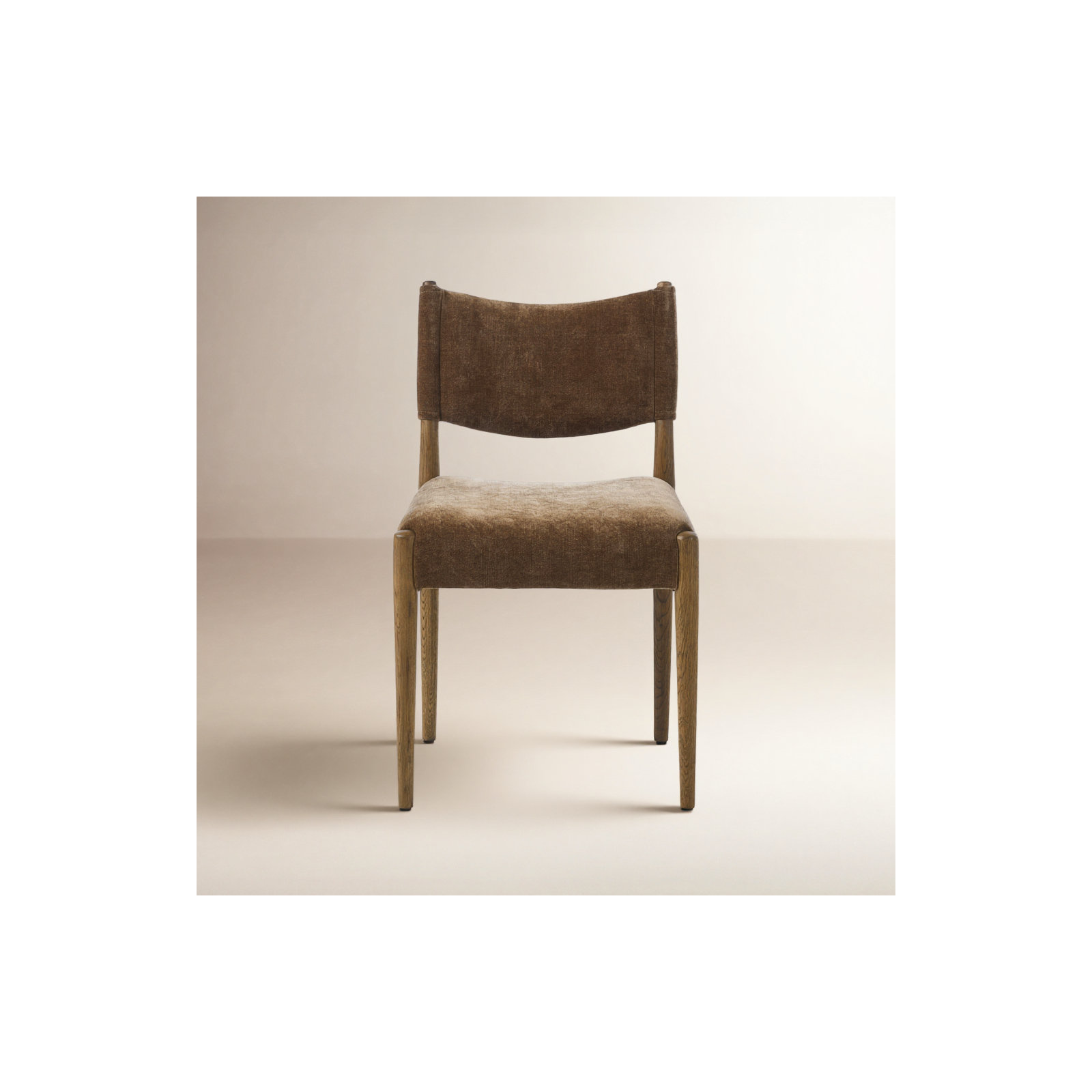 Yokum Armless Dining Chair, Toasted Oak, Altair Mushroom