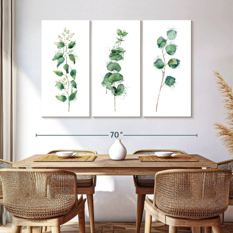 Harnek Lush Leaf Branches Splatter, 42" H x 65" W