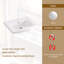 Évier intégré en résine 24 po à trou unique blanc pour meuble-lavabo simple