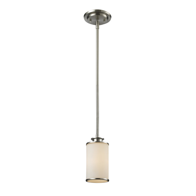 Luminaire suspendu cylindrique simple à 1 lumière Attah, Bronze vieilli
