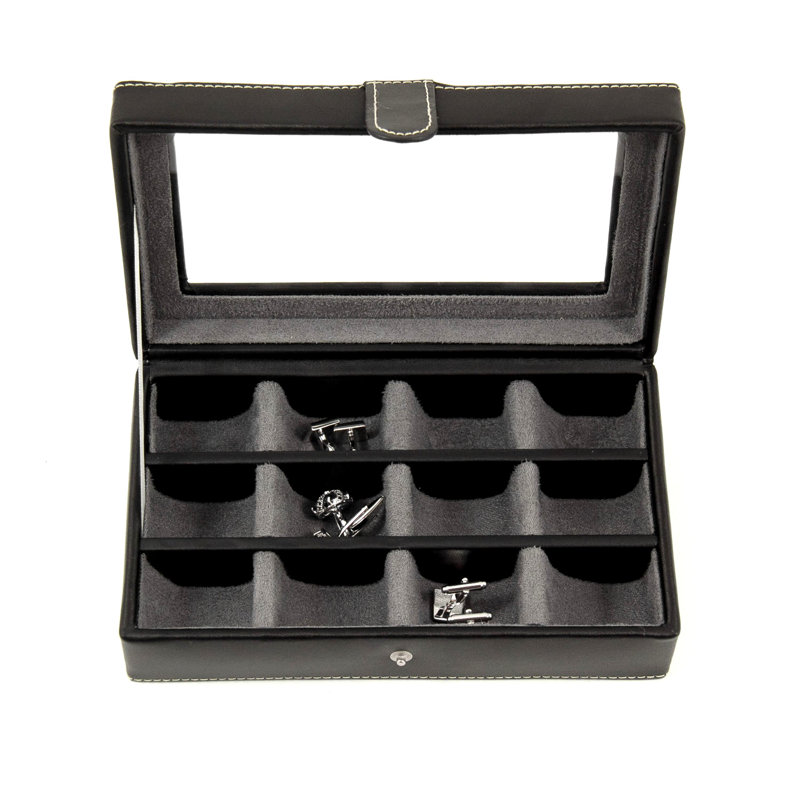 Boîte à boutons de manchette, Noir