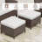 5-Person Mix Brown Rattan Patio Outdoor Wicker Spacious Lounge Chair Conversation Set Sofa Seating Group with Cushion-498293574