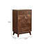Commode décorative 5 tiroirs en bois de noyer noir