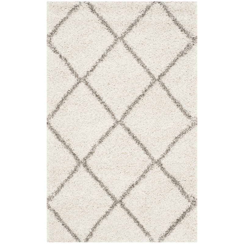 Hudson Geometric Area Rug, Rectangle 91 x 152 cm, Plush 5cm