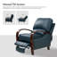 Fauteuil inclinable standard en cuir véritable Hardge-151355064