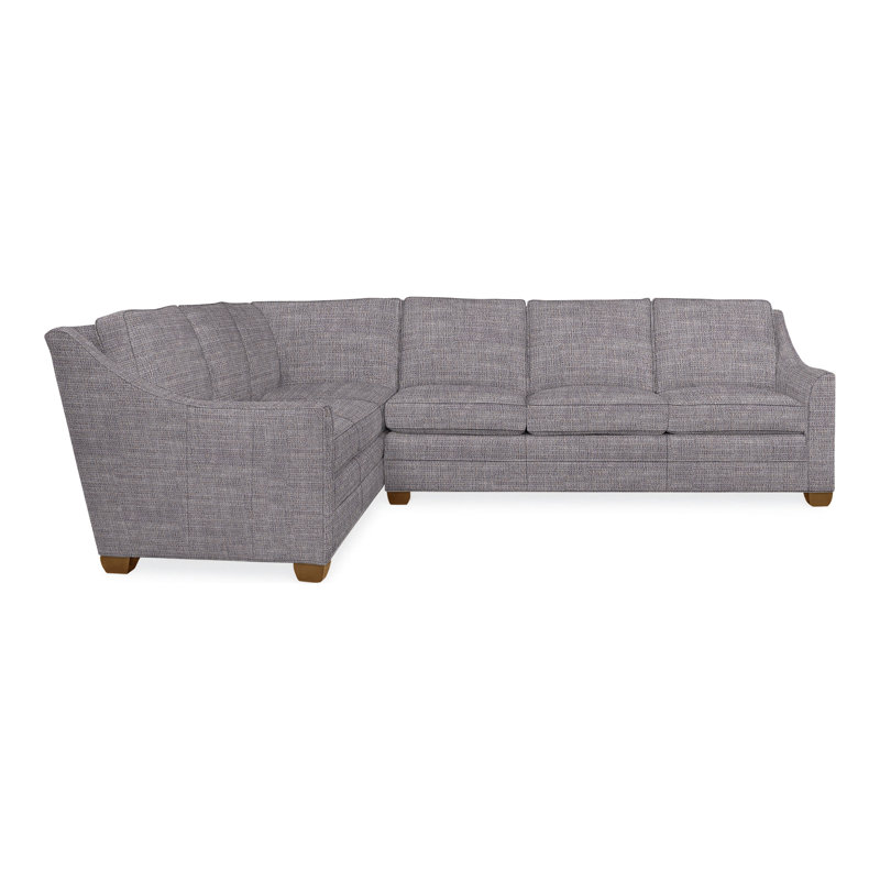 American Bungalow 2-Piece Nicholas Sectional, Wrenn, Nomad Slate Crypton® Chenille, No