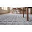 Tapis gris contemporain à motif géométrique gris en laine nouée à la main-124206507