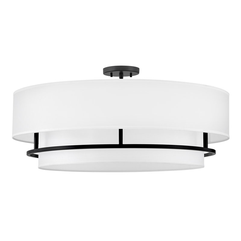 Graham Semi Flush Mount, Black