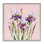 Iris mauves sur estampe numérique rose, design par Susan Winget