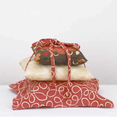 Peggy Sue Floral Cotton Reversible Throw Pillow