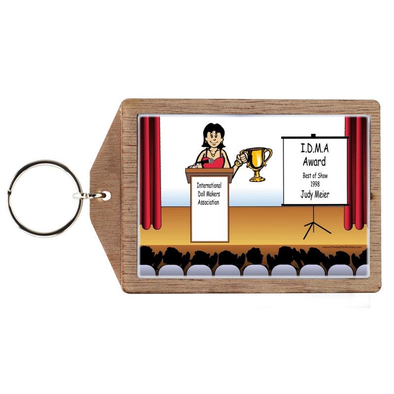 Personalized Award, porte-clés en bois féminin, Oui