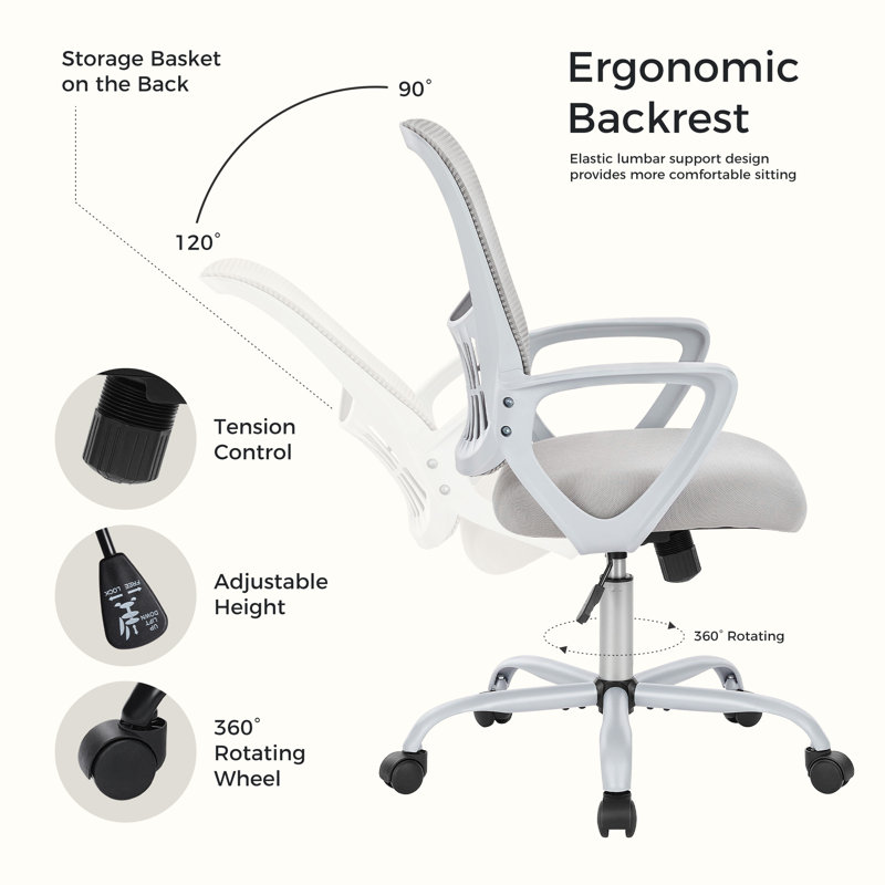 Modern Home Office Desk and Chair Set, Adjustable Standing Desk Paired with Ergonomic Mesh Chair for Maximum Comfort, Oak