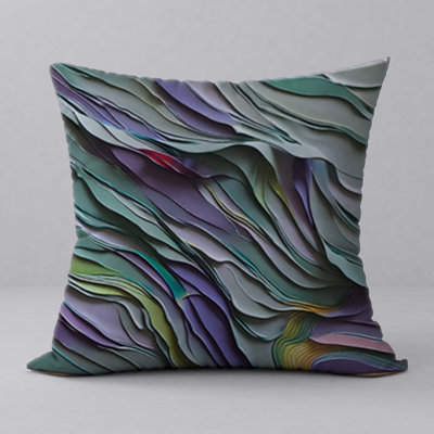 Abstract Reversible Throw Pillow