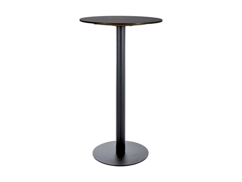 Errill 60 cm Round Dining Table, 105cmH x 60cmL x 60cmW, Black