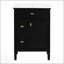 Meuble-lavabo autoportant de 24 po avec lavabo, armoire en bois massif et panneau de fibres à densité moyenne, rangement spacieux et finition noire élégante