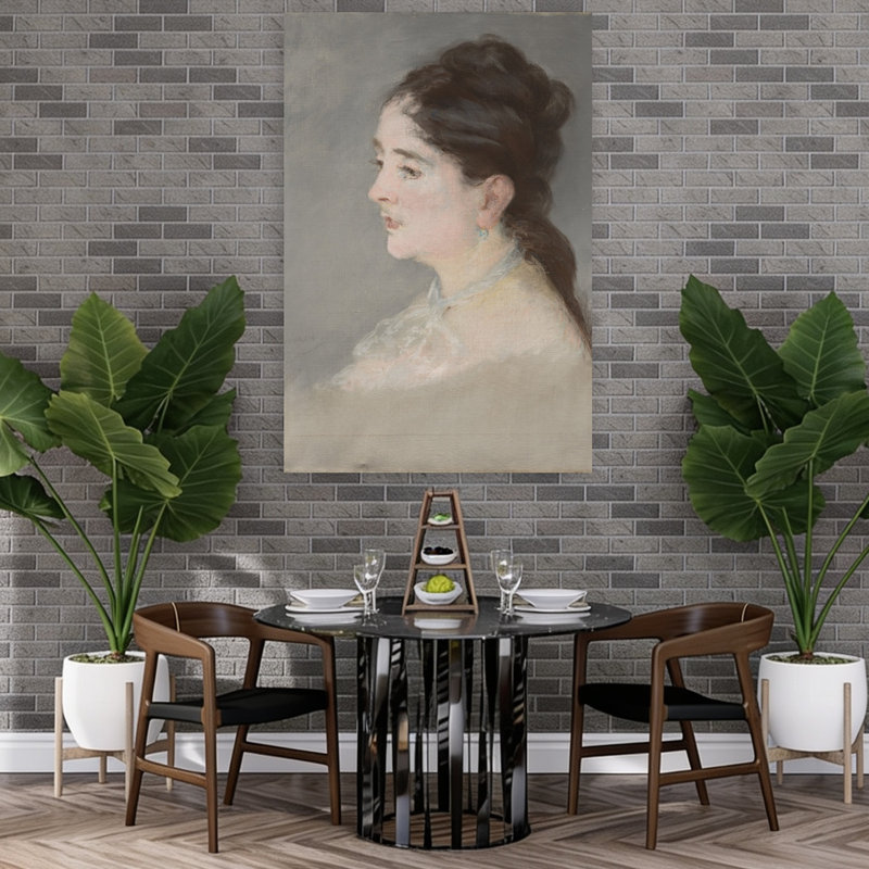 Claire Campbell, 1882, Portrait abstrait contemporain, Estampe murale, H 60 po x l 40 po