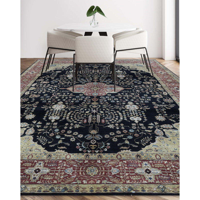 Ferrahan Hand Woven Wool Oriental Area Rug