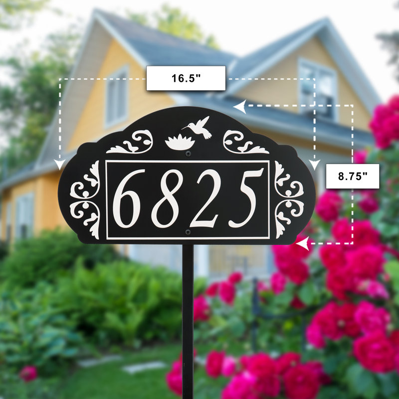 Reflective Garden or Lawn Address Sign, Yes
