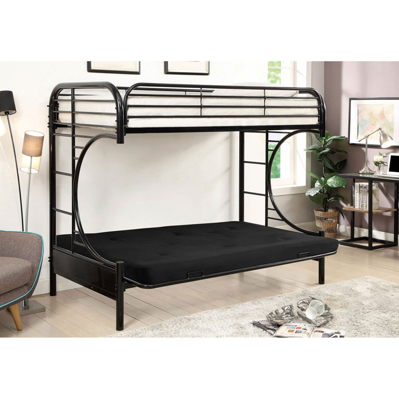 Lit superposé simple en futon Preisser par Isabelle & Max ™ Preisser, Noir