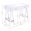 Bureau d'écriture blanc brillant et chrome avec port USB-391501334